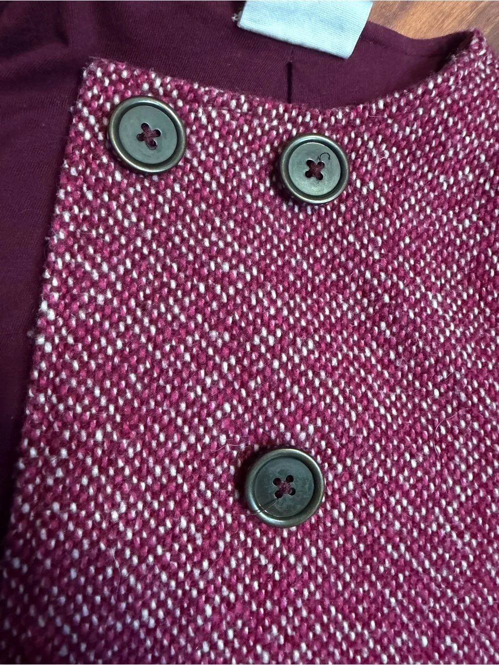 Crazy 8 Girls' Pink Tweed Double-Breasted Pea Coat